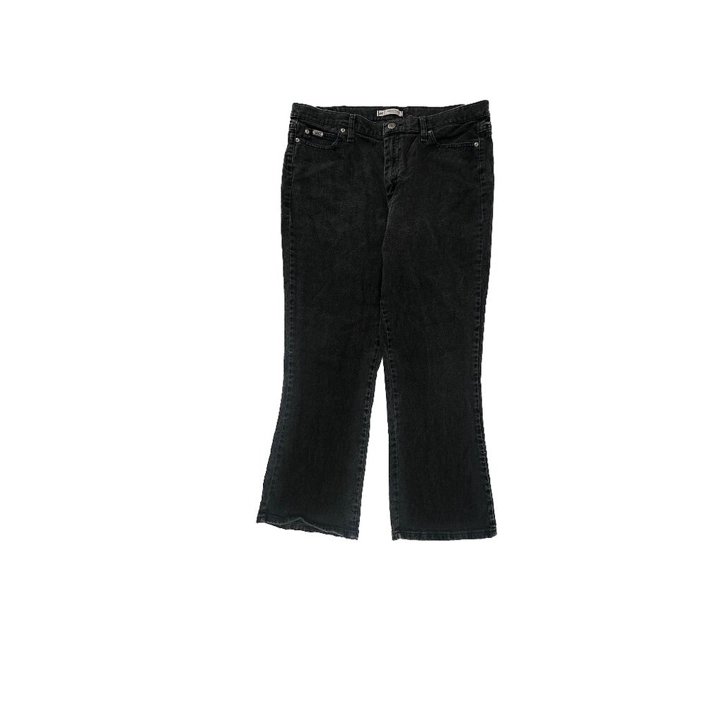 Lee Relaxed Bootcut Jeans Women 16P Black At The Waist‎ Denim 18004